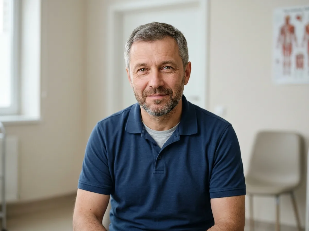 Аватар пациента Дмитрий Н., мужчина средних лет, нейтральный фон